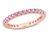 1.50 Carat (ctw) Lab-Created Alexandrite Eternity Ring Band in 10K Rose Gold 